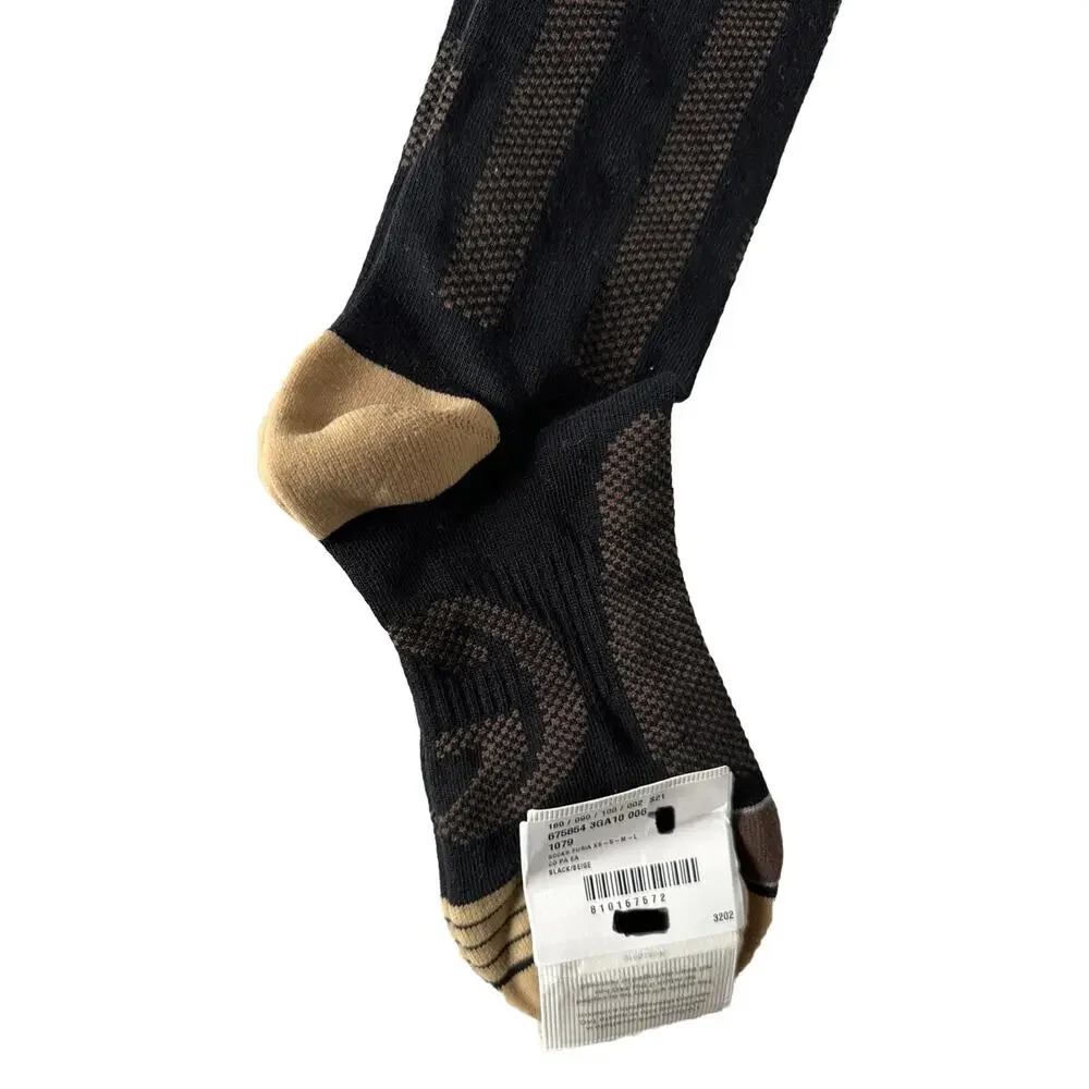 NWT Gucci GG Black/Beige Socks Size XS (16-18 cm) Made in Italy 675854